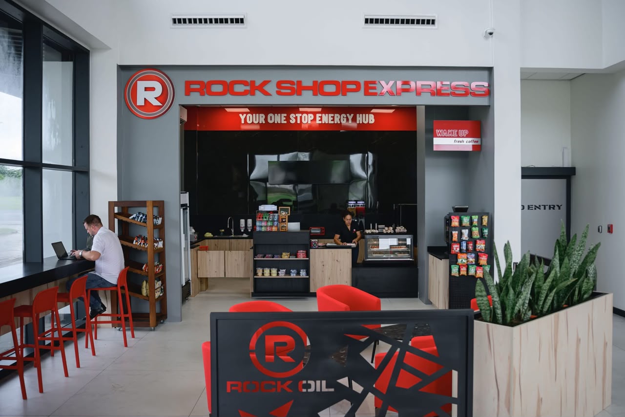 The Rock Shop Express concession inside the EAG terminal